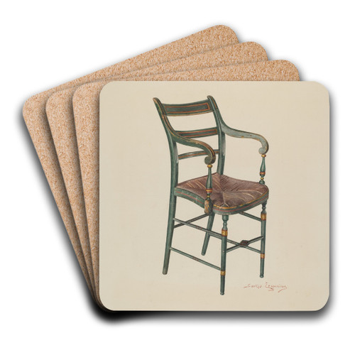 Dining Room Chair by Sarkis Erganian Art Drink Coaster set