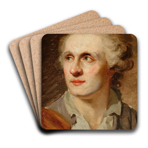 Portrait of Stanisaw Ledchowski by Johann Baptist von Lampi the Elder Art Drink Coaster set