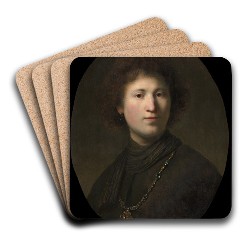 A Young Man with a Chain by Rembrandt van Rijn Art Drink Coaster set