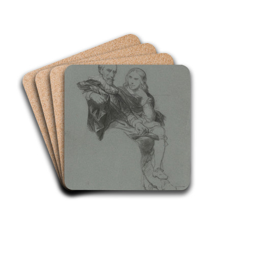 The Painters Joos de Momper II and Frans Francken II by Nicaise De Keyser Drink Coasters - set of 4 The Painters Joos de Momper II and Frans Francken II by Nicaise De Keyser Drink Coasters - set of 4