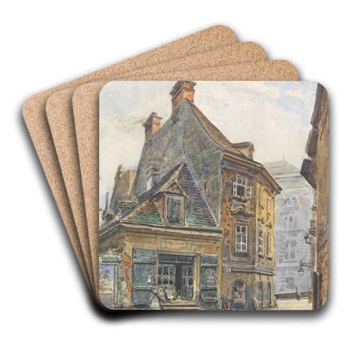 Auf der Mlkerbastei by Ernst Graner Art Drink Coaster set