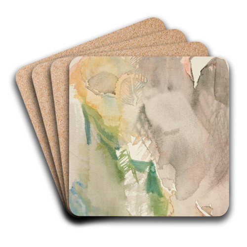 Unidentified sketch - landscape by Edwin Austin Abbey Art Drink Coaster set