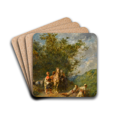 The Ambush by Eugne Fromentin Drink Coasters - set of 4