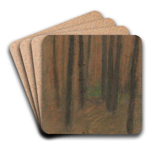 Forest by Ladislav Mednynszky Art Drink Coaster set