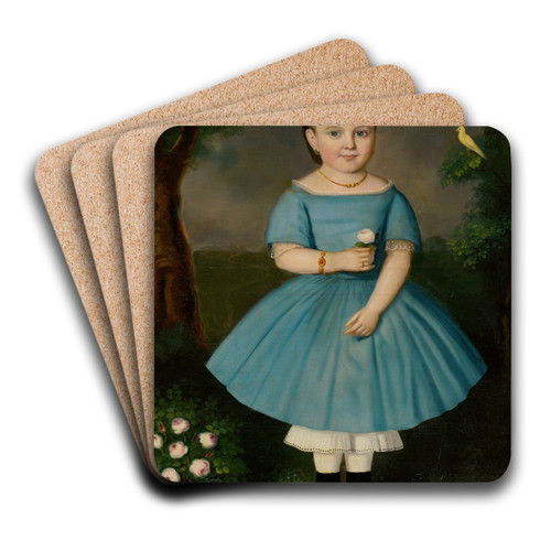 Little girl with a rose by Peter Michal Boh Art Drink Coaster set Little girl with a rose by Peter Michal Boh Art Drink Coaster set
