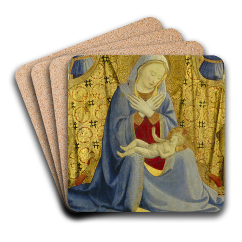 The Madonna of Humility by Fra Angelico Art Drink Coaster set
