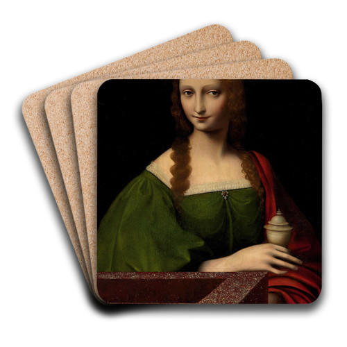 Mary Magdalene by Giampietrino (Giovanni Pietro Rizzoli) Art Drink Coaster set