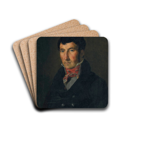 Portrait de Fougerat by Eugne Delacroix Drink Coasters - set of 4