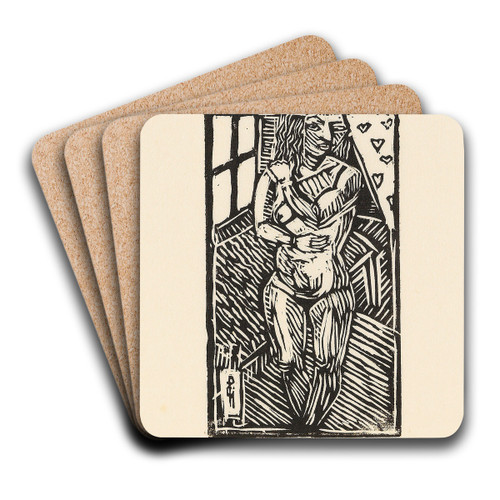 Stehender Akt von vorne by Paul Gangolf Art Drink Coaster set