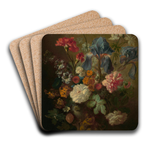 Vase of Flowers, mid-18th century by Follower of Jan van Huysum Art Drink Coaster set