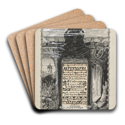 Ontwerp voor het titelblad van Akdysseril by Jacob Pieter van den Bosch Art Drink Coaster set
