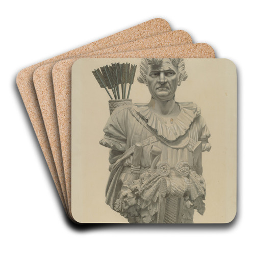Tamanend Figurehead by Douglas Campbell Art Drink Coaster set