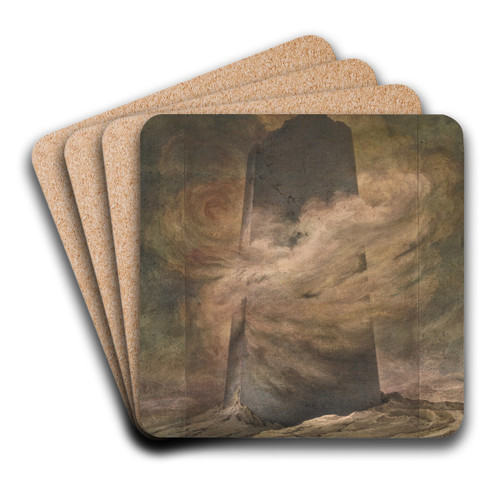 The ruinous tower of Babel by David Humbert de Superville Art Drink Coaster set