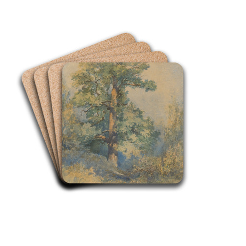 Sketch of a Tree by Ladislav Mednynszky Drink Coasters - set of 4