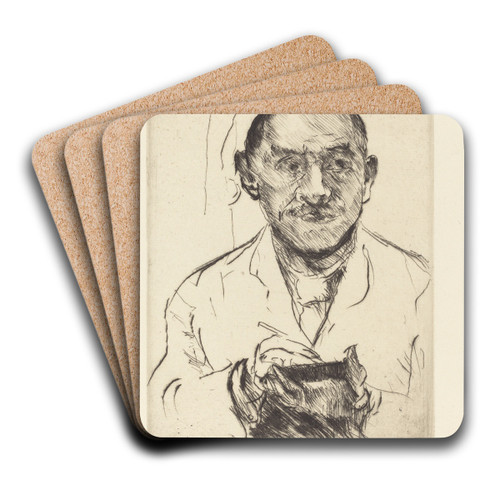 Self-Portrait (Selbstbildnis) by Lovis Corinth Art Drink Coaster set