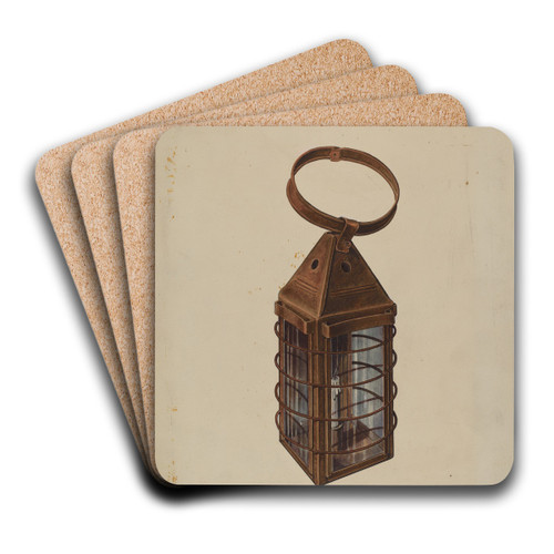 Lantern by Arthur Mathews Art Drink Coaster set