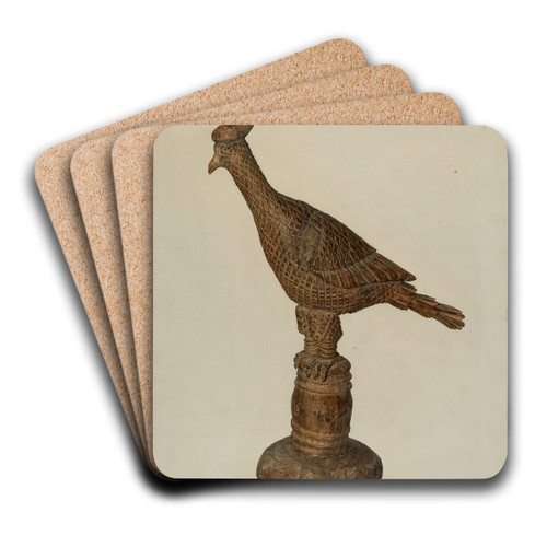 Pa. German Eaglet by Hester Duany Art Drink Coaster set