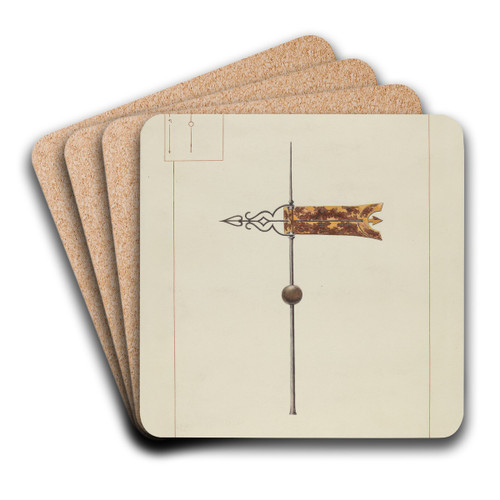 Weather Vane by Ernest A. Towers, Jr. Art Drink Coaster set