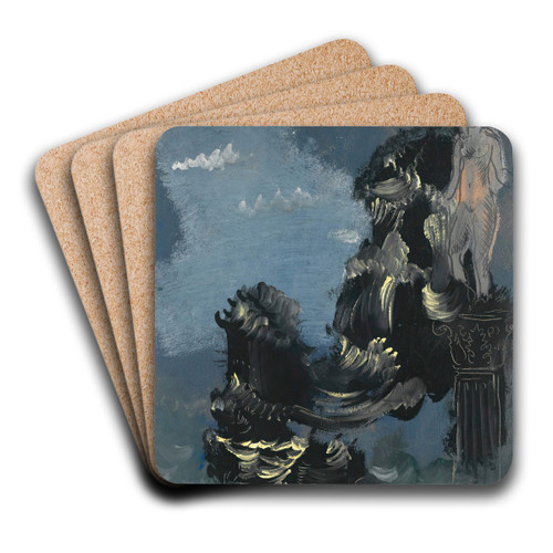 Mythological Scene by Alexandre Jacovleff Art Drink Coaster set Mythological Scene by Alexandre Jacovleff Art Drink Coaster set
