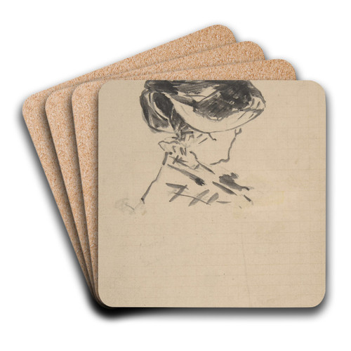 Suzanne Manet at Bellevue by douard Manet Art Drink Coaster set