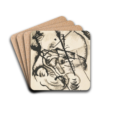 Ohne Titel (Untitled) by Wassily Kandinsky Drink Coasters - set of 4