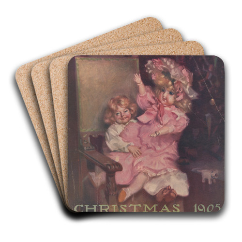 Judge. Christmas 1905. by James Montgomery Flagg Art Drink Coaster set