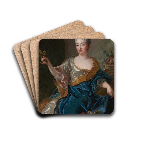Portrait Of A Lady by Jean-Franois de Troy Drink Coasters - set of 4