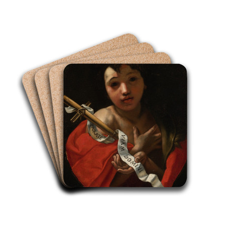 St. John The Baptist by Alessandro Rosi Drink Coasters - set of 4 St. John The Baptist by Alessandro Rosi Drink Coasters - set of 4
