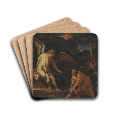 Tobias and the Angel by Salvator Rosa Drink Coasters - set of 4