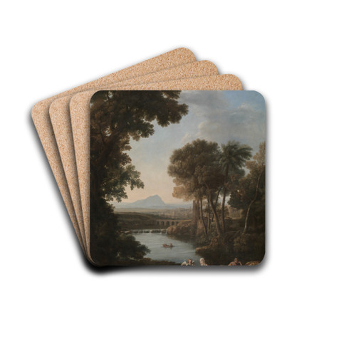 Rest on the Flight into Egypt by Claude Lorrain Drink Coasters - set of 4