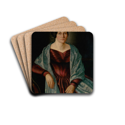 Portrait of Mrs. Plechov by Peter Michal Boh Drink Coasters - set of 4 Portrait of Mrs. Plechov by Peter Michal Boh Drink Coasters - set of 4