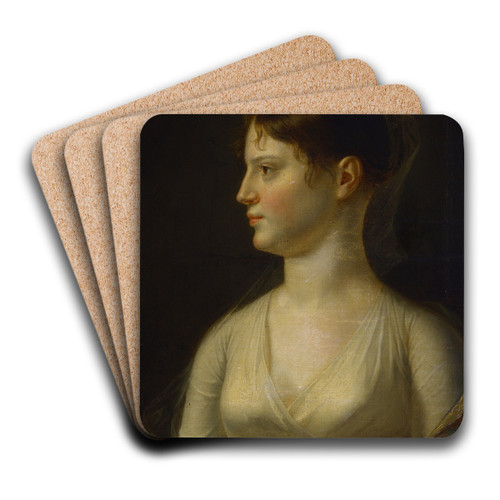 Theodosia Burr Alston by John Vanderlyn Art Drink Coaster set