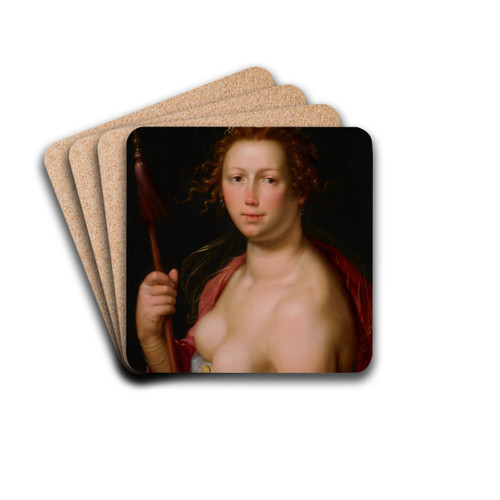Diana as Goddess of the Hunt by Cornelis Cornelisz Van Haarlem Drink Coasters - set of 4 Diana as Goddess of the Hunt by Cornelis Cornelisz Van Haarlem Drink Coasters - set of 4