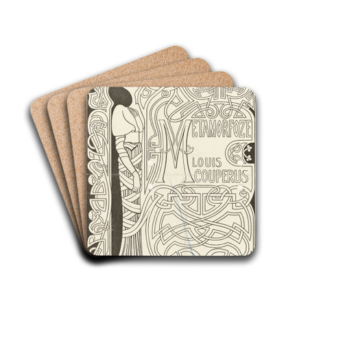 Boekband Metamorfoze by Jan Toorop Drink Coasters - set of 4