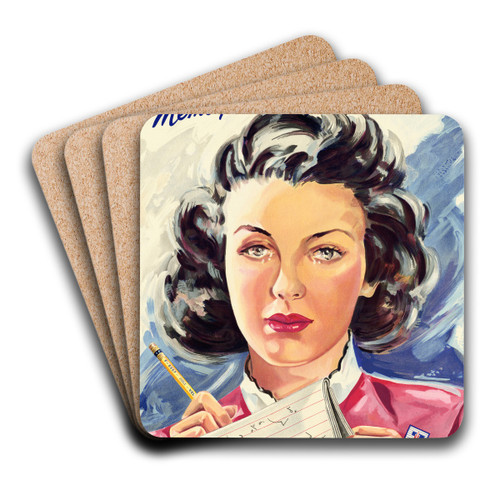 Memo for Today - Buy More Victory Bonds by Ron White Art Drink Coaster set