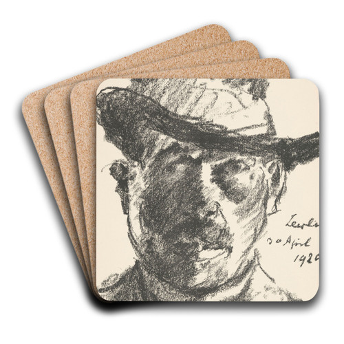 Zelfportret Lovis Corinth by Lovis Corinth Art Drink Coaster set