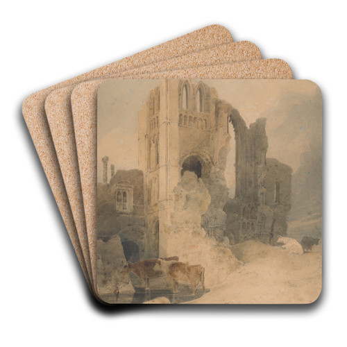 Castle Acre Priory, Norfolk by John Sell Cotman Art Drink Coaster set