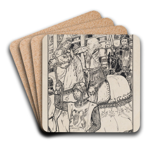 Koning Lear en Cordelia gevangen by Jacob Pieter van den Bosch Art Drink Coaster set Koning Lear en Cordelia gevangen by Jacob Pieter van den Bosch Art Drink Coaster set