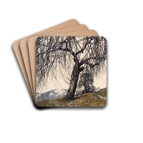 Vorfrhling by Josef Stoitzner Drink Coasters - set of 4 Vorfrhling by Josef Stoitzner Drink Coasters - set of 4