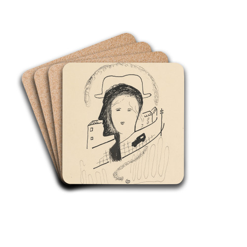 Couple by Mikul Galanda Drink Coasters - set of 4 Couple by Mikul Galanda Drink Coasters - set of 4