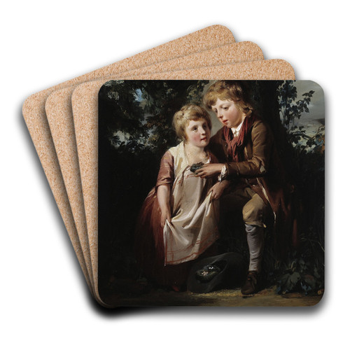 Les Dnicheurs by Edward Bird Art Drink Coaster set Les Dnicheurs by Edward Bird Art Drink Coaster set