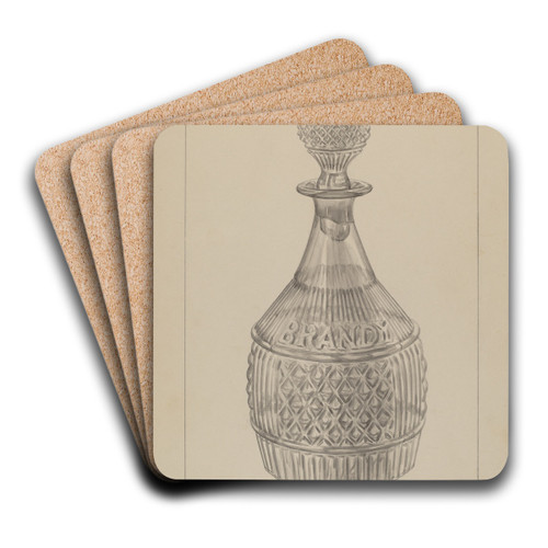 Decanter by John Dana Art Drink Coaster set