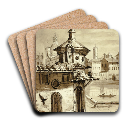Venetian View by Elizabeth Murray Art Drink Coaster set