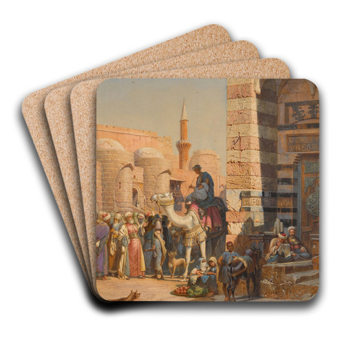 Street in Cairo by Carl Friedrich Heinrich Werner Art Drink Coaster set
