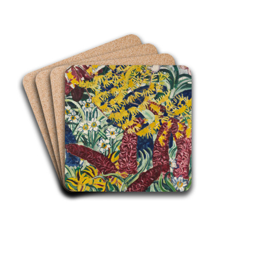 Gartenblumen I by August Babberger Drink Coasters - set of 4