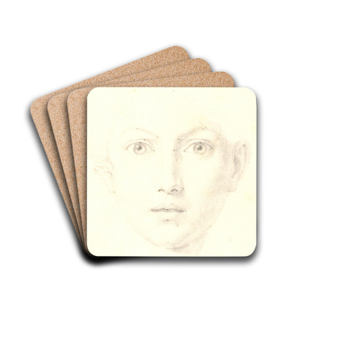 Studiehoved af Alpins sn by Christian Gottlieb Kratzenstein-Stub Drink Coasters - set of 4