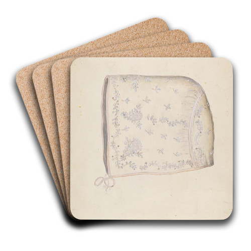 Baby's Cap by Edna C. Rex Art Drink Coaster set