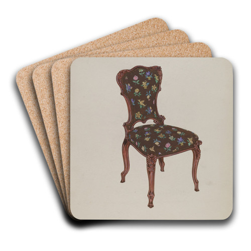 Chair by Florence Huston Art Drink Coaster set