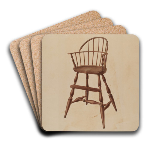 Infant's High Chair by Isidore Sovensky Art Drink Coaster set