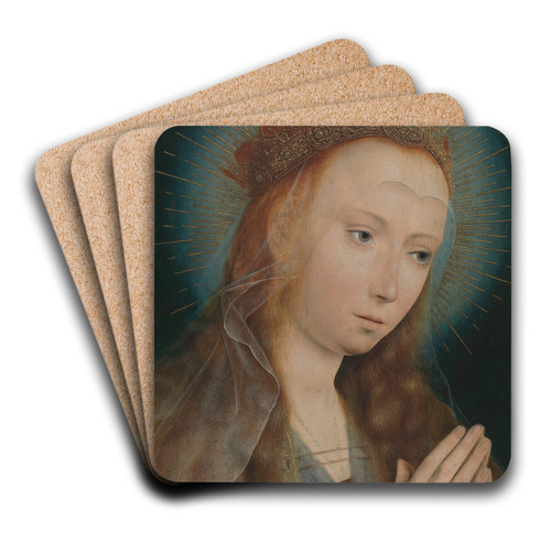 Virgin at Prayer by Quentin Massys Art Drink Coaster set
